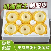 山東水果供應(yīng)代發(fā)煙臺蘋果黃金奶油富士整箱應(yīng)季新鮮水果蘋果批發(fā)